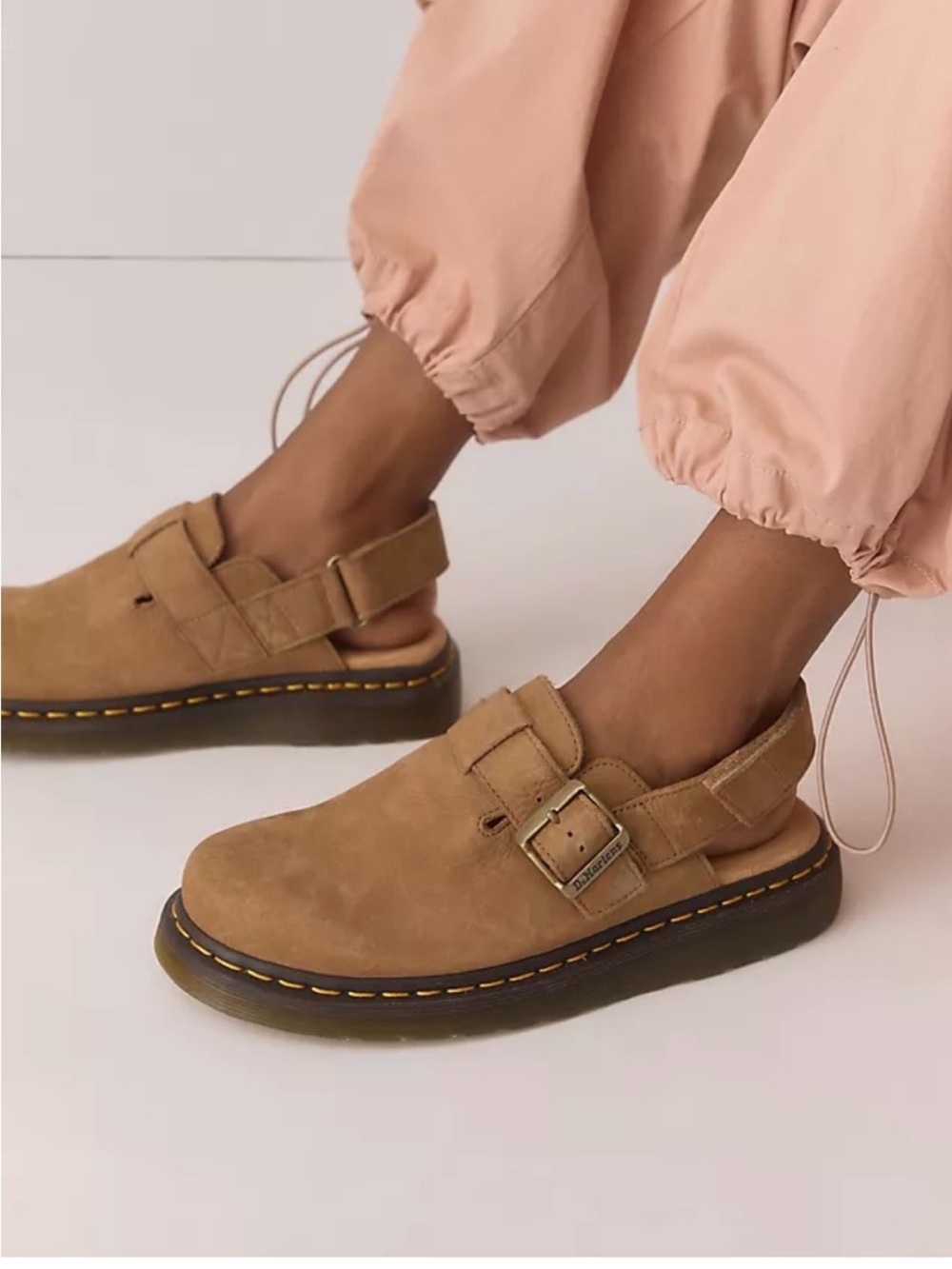 DR. MARTENS JORGE II TUMBLED NUBUCK LEATHER SLINGBACK MULES UNISEX Size 8 Womens